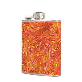 Vivid roodachtige textuur met schoppen van geel heupfles