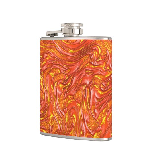 Vivid roodachtige textuur met schoppen van geel heupfles (Links)