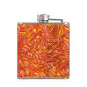 Vivid roodachtige textuur met schoppen van geel heupfles (Achterkant)