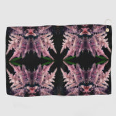Vivid roze bloemen sluiten Abstract patroon op Golfhanddoek (Horizontaal)