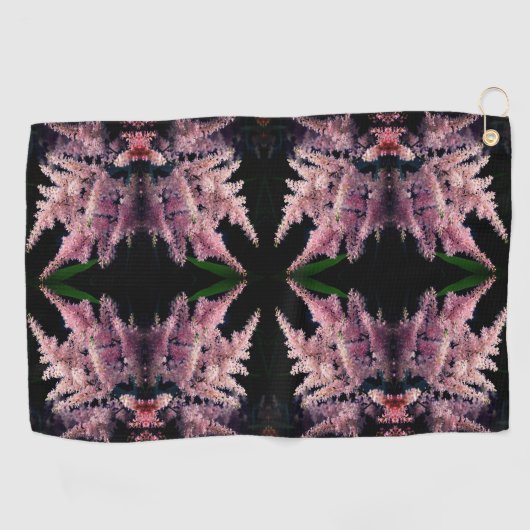 Vivid roze bloemen sluiten Abstract patroon op Golfhanddoek (Horizontaal)
