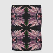 Vivid roze bloemen sluiten Abstract patroon op Golfhanddoek (Voorkant)