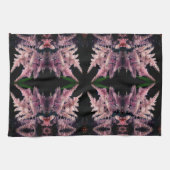 Vivid roze bloemen sluiten Abstract patroon op Theedoek (Horizontaal)