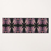 Vivid roze bloemen sluiten Abstract patroon op Yogamat (Voorkant (horizontaal))