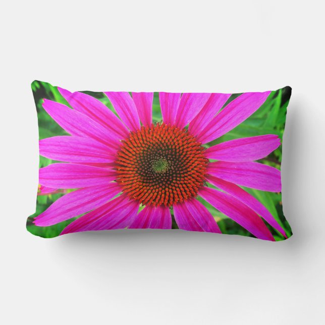 Vivid roze en rood kussen (Voorkant)