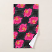 Vivid roze Rose Petals Abstract flessenpatroon Bad Handdoek (Handdoek)