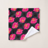 Vivid roze Rose Petals Abstract flessenpatroon Bad Handdoek (Wasdoekje)