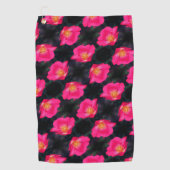 Vivid roze Rose Petals Abstract flessenpatroon Golfhanddoek (Voorkant)