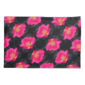 Vivid roze Rose Petals Abstract flessenpatroon Kussensloop (Achterkant)