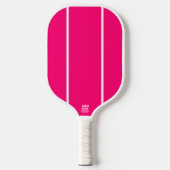 Vivid roze twee verticale witte strepen Pickleball Paddle (Voorkant)