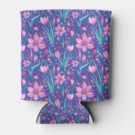 Vivid Saffron Petals - Velvet en Turquoise Green Blikjeskoeler (Voorkant)