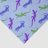 Vivid Salamander Silhouette in Blue Tissuepapier (Detail)
