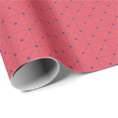 Vivid Scarlet & Cobalt Geometrische Gift Wrap Cadeaupapier (Rol Hoek)
