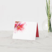 Vivid Scarlet Lila Abstracte Floral Bedankkaart (Achterkant)