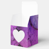 Vivid Shimmering Black en Paarse inktspiegel Bedankdoosjes (Geopend)