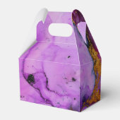 Vivid Shimmering Black en Paarse inktspiegel Bedankdoosjes (Voorkant Zijde)