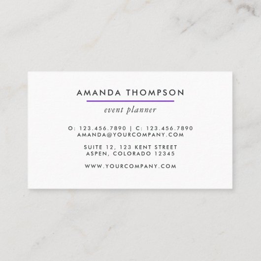 Vivid Shimmering Ink Splash Visitekaartje (Achterkant)