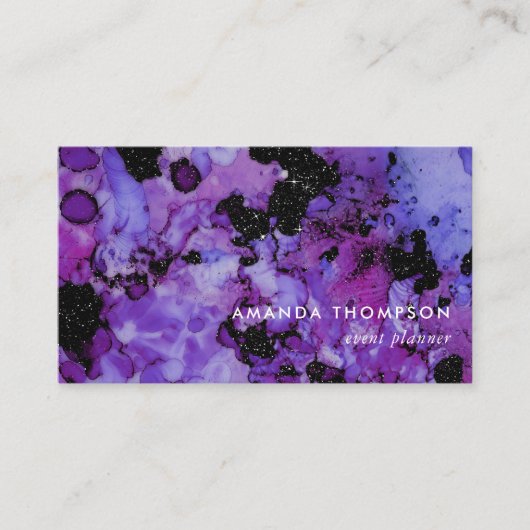 Vivid Shimmering Ink Splash Visitekaartje (Voorkant)