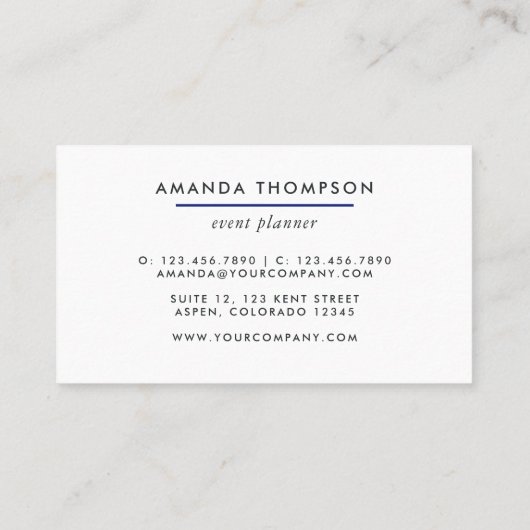 Vivid Shimmering Ink Splash Visitekaartje (Achterkant)