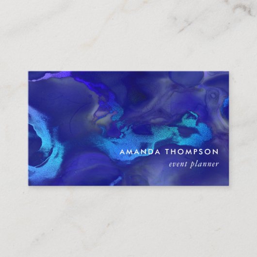 Vivid Shimmering Ink Splash Visitekaartje (Voorkant)