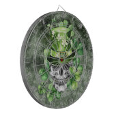 Vivid Skull with Green Hat Illustration Dartbord (Voorkant Links)