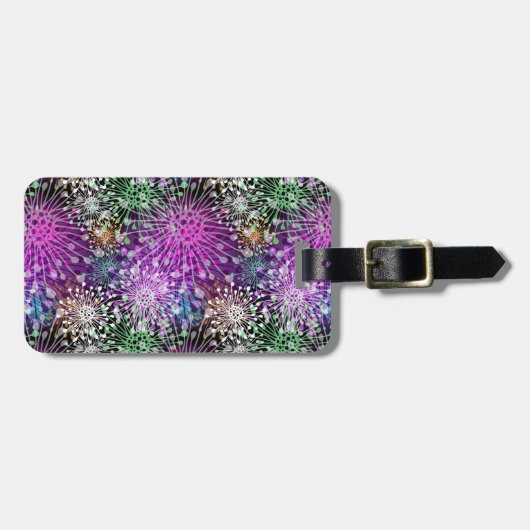 Vivid Spotty Pattern Bagagelabel (Voorkant horizontaal)