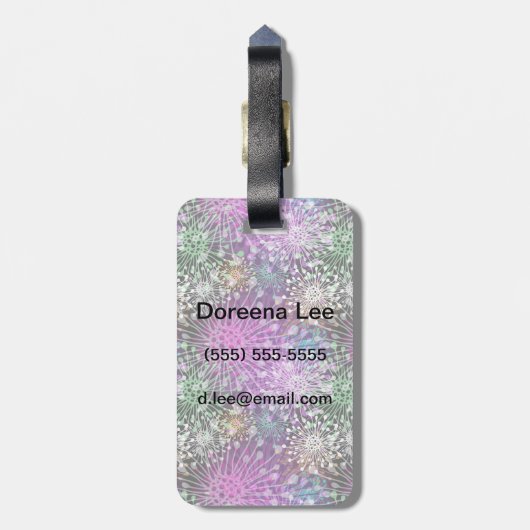 Vivid Spotty Pattern Bagagelabel (Achterkant verticaal)