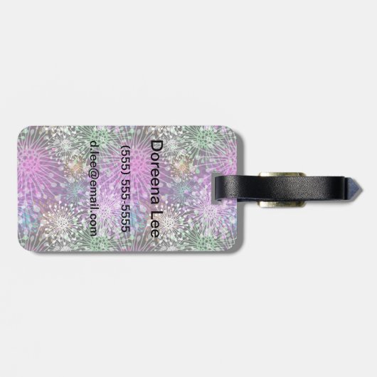 Vivid Spotty Pattern Bagagelabel (Achterkant horizontaal)