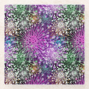 Vivid Spotty Pattern Glazen Onderzetter