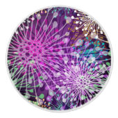 Vivid Spotty Pattern Keramische Knop (Voorkant)