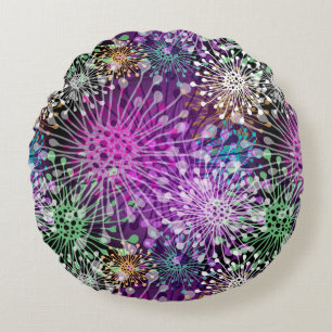 Vivid Spotty Pattern Rond Kussen