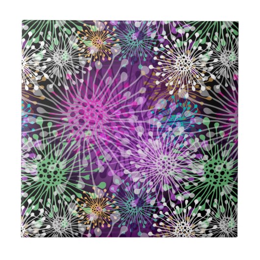 Vivid Spotty Pattern Tegeltje (Voorkant)