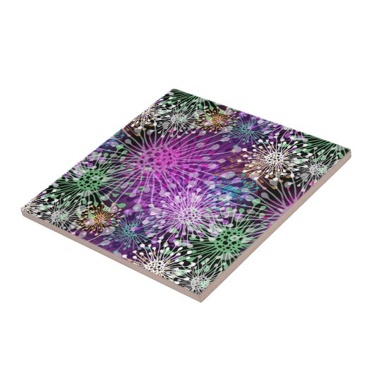 Vivid Spotty Pattern Tegeltje (Zijkant)