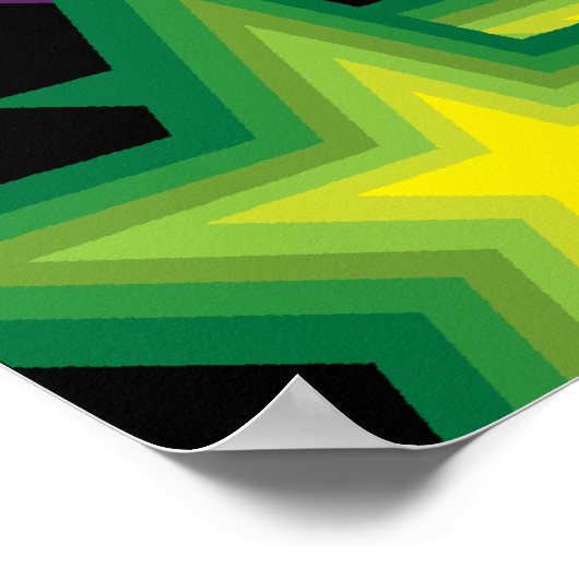 vivid star strepen poster (Hoek)