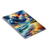 Vivid Stormy Beach Painting Notebook Notitieboek (Rechterzijde)