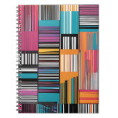 Vivid Stripes: Modern Abstract Notitieboek (Voorkant)
