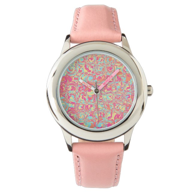 Vivid Swirls Horloge (Voorkant)