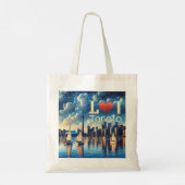 Vivid Toronto Lake Tote Bag (Achterkant)