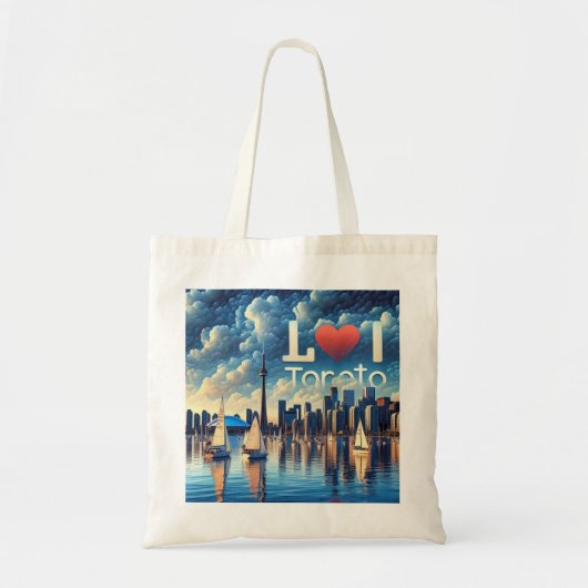 Vivid Toronto Lake Tote Tote Bag (Voorkant)