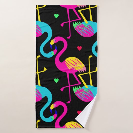 Vivid tropical, exotic hawaiian seamless pattern w badhanddoek (Badhanddoek)