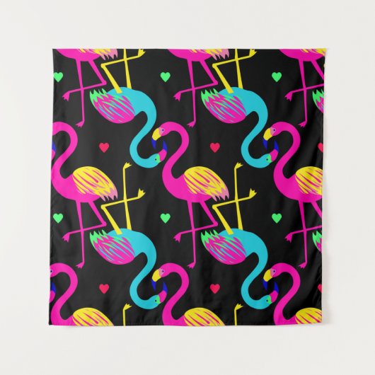Vivid tropical, exotic hawaiian seamless pattern w wandkleed (Voorkant)