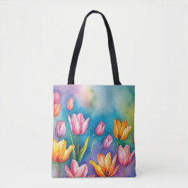Vivid Tulips Canvas tas design