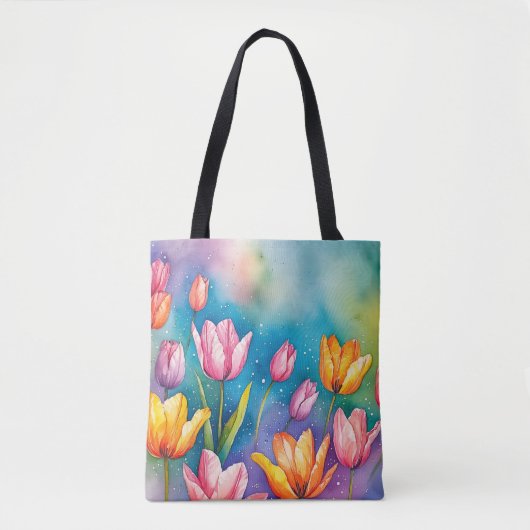 Vivid Tulips Canvas tas design (Voorkant)