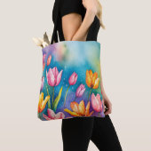 Vivid Tulips Canvas tas design (Dichtbij)