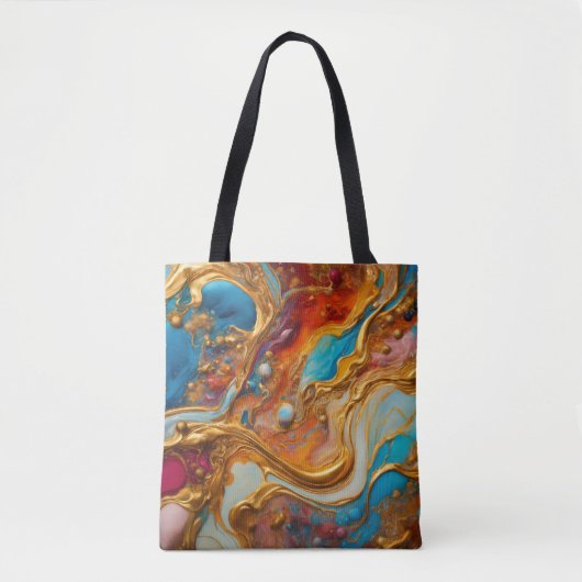 Vivid Vibes: kleurrijke schouder Canvas tas Tas (Voorkant)