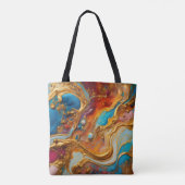 Vivid Vibes: kleurrijke schouder Canvas tas Tas (Achterkant)