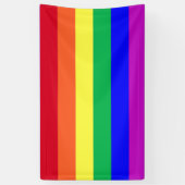 Vivid Vibrant Colorful Gay Pride Rainbow Stripes Spandoek (Verticaal)