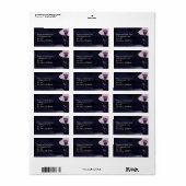 Vivid Violet Roos retour adreslabel Etiket (Full Sheet)