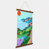 Vivid Vistas Hangend Wandkleed (Gebogen)