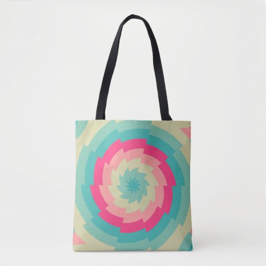 Vivid Vortex Bloom Tote Bag (Voorkant)